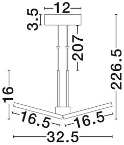 Lustra LED suspendata design modern VEA