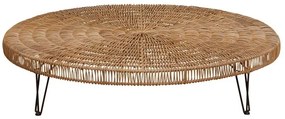 Masuta de cafea rotundă, mare, din rattan, "Obane"