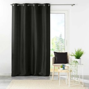 Draperie neagră din microsatin 140x240 cm Shana – douceur d'intérieur