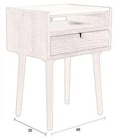 Noptieră maro Arda – Dutchbone