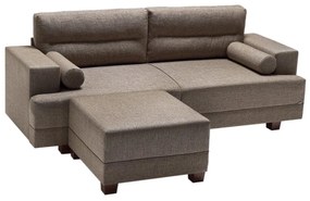 Canapea Fixa cu 3 Locuri si Taburet Oslo, 210 x 85 x 78 cm
