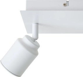Spot de baie modern alb pătrat cu 2 lumini IP44 - Ducha