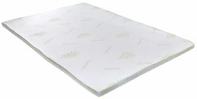 Topper saltea Aloe Vera Therapy Memory Arctic Gel 7 zone de confort, Green Future, 140x200 cm