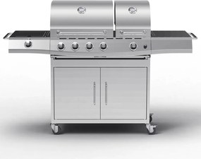 Grătar pe gaz din inox cu arzător lateral+INFRA Avenberg LINCOLN