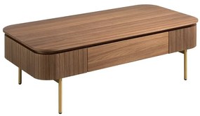 Masuta de cafea moderna design LUX Wood and Gold