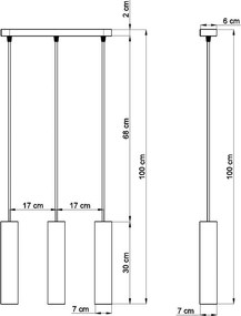 Lustră gri din beton Fadre – Sollux