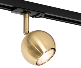 Sistem modern de șine monofazat cu 3 lumini negru cu auriu - Gissi