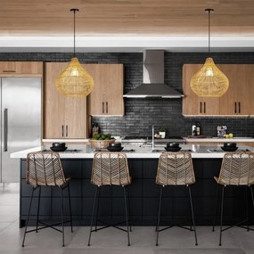 Lustră pe cablu Immax 08257L PELO 1xE27/40W/230V d. 40 cm ratan