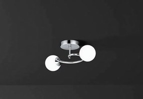 Lustră 6655-2 Crom, 2 Socluri E27, Design Modern, 510×230×240 mm