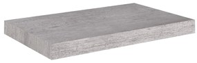 326594 vidaXL Raft de perete suspendat, gri beton, 50x23x3,8 cm, MDF