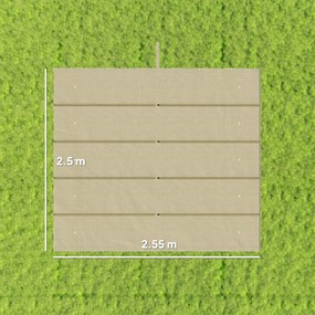 Outsunny Tettuccio di Ricambio per Gazebo 3x3 m con 10 Fori di Drenaggio Grigio | Aosom Romania