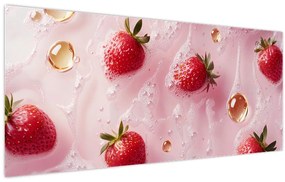 Tablou - Căpșuni în bule (120x50 cm)