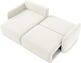 Colțar crem extensibil/cu spațiu de depozitare cu tapițerie din catifea (cu colț pe partea stângă/cu șezlong) Kalena – Makamii