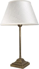 Veioza, Lampa de masa cu abajur elegant Ivory Striped Medium