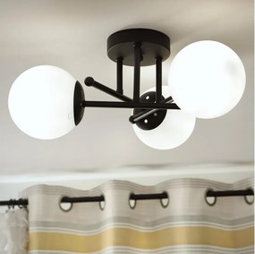 Brilagi - Lustru aplicat de tavan MALIVA 3xE14/15W/230V negru/alb