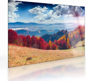 Tablou pe sticlă cu peisaj de toamnă pitoresc (70x50 cm)