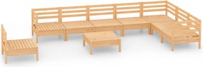 vidaXL Set mobilier de grădină, 9 piese, lemn masiv de pin
