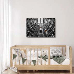 Tablou cu lift în clădire (90x60 cm)