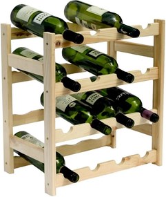 Raft din lemn pentru 16 sticle de vin