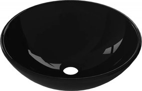 Mexen Mira chiuvetă de sticlă pe blat 42 x 42 cm, neagră - 24124270