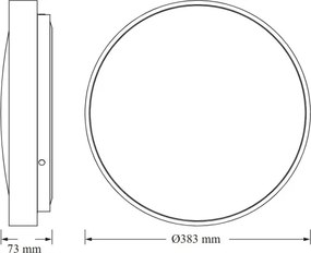 Osram - Plafonieră LED CEILING LUXO LED/24W/230V, Ø 38 cm, negru