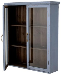 Vitrină albastră din lemn de brad suspendată 81x91 cm Hazem – Bloomingville