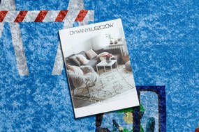 JUNIOR 51827.803 covor lavabil Camion, excavator pentru copii anti-alunecare - albastru - SECUNDAR-COTATI PRODUSUL