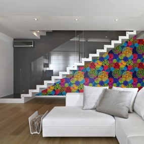 Tapet - Cercuri colorate pe fundal negru