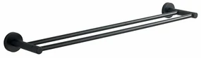 Suport dublu pentru prosoape AQUALINE SB211 Samba,60 cm, negru