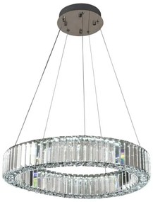 Lustră LED dimabilă pe cablu LED/40W/230V 3000-6500K crom + telecomandă