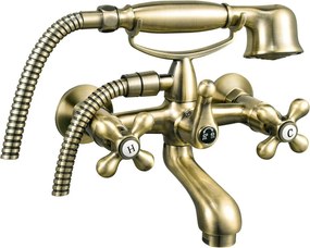 Baterie cada - dus Ferro Antica bronz antichizat cu set de dus