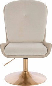 HR690N Scaun Velvet&amp;soft Piele Pu Cremos/Cremos Bază Aurie