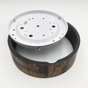 Plafonieră OAK SMOKY 1xE27/15W/230V ø 27,5 cm stejar/maro închis