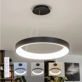 Brilagi - Pendul LED FALCON II cu dimmer, pe cablu, 99W/230V, diam. 60 cm, negru + telecomandă