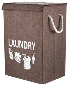 Coș textil pentru rufe LAUNDRY 40 x 30 x 60 cm, maro