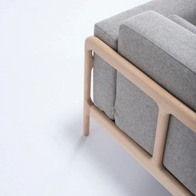 Fotoliu din lemn de stejar Gazzda Fawn, gri