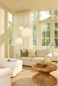 Halo Design 747924 - Pendul TOSCANA pe cablu, 1xG9/28W/230V, Ø 18 cm, crem./alamă