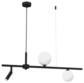 Lustra suspendata moderna Sirio negru 75cm