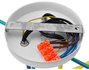 Lustră aplicată CAMBRIDGE 6xE27/20W/230V albastră/roșie/portocalie