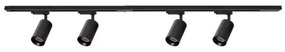 Spot in sistem de șină PIPE 4xGU10/10W/230V negru