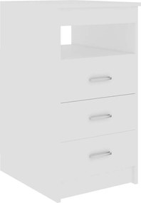 vidaXL Dulap cu sertare, alb, 40x50x76 cm, lemn compozit