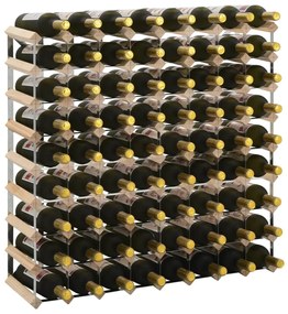 Suport sticle de vin pentru 72 de sticle, lemn masiv de pin Bej, 1, 72