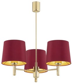 Lustră pe tijă PONTE PLUS 3xE27/15W/230V roșu Argon 6266