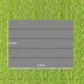 Outsunny Acoperiș de Schimb pentru Pergolă cu 10 Orificii de Drenaj,  Permeabil, 4x3 m, Bej | Aosom Romania