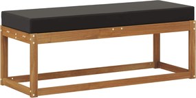 vidaXL Bancă de mobilier de exterior cu pernă natural 115 x 43 x 37 cm