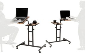 Măsuță ajustabilă GLEN 87x67 cm maro/neagră