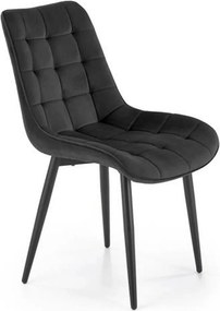 Scaun K580, negru - HLR 66, stofa catifelata/otel, 51x61x85 cm