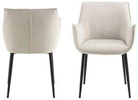 Scaun de sufragerie crem tapițat Bonita – Actona