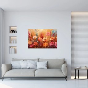 Tablou - Flori de pajiște, pictură (90x60 cm)