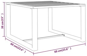 Set mobilier de gradina cu perne, 10 piese, antracit, aluminiu 4x colt + 5x mijloc + masa, 1